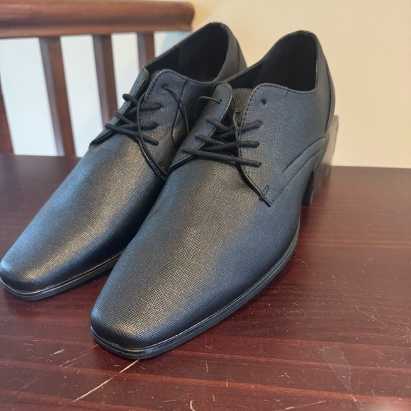 Calvin Klein Benton 2 Black textured oxford men’s dress shoes size 9 - Picture 3 of 13